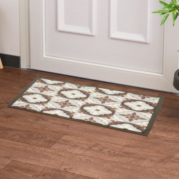 Tapis anti poussière motif fleur