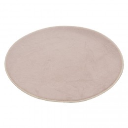Tapis de bain rond microfibre taupe